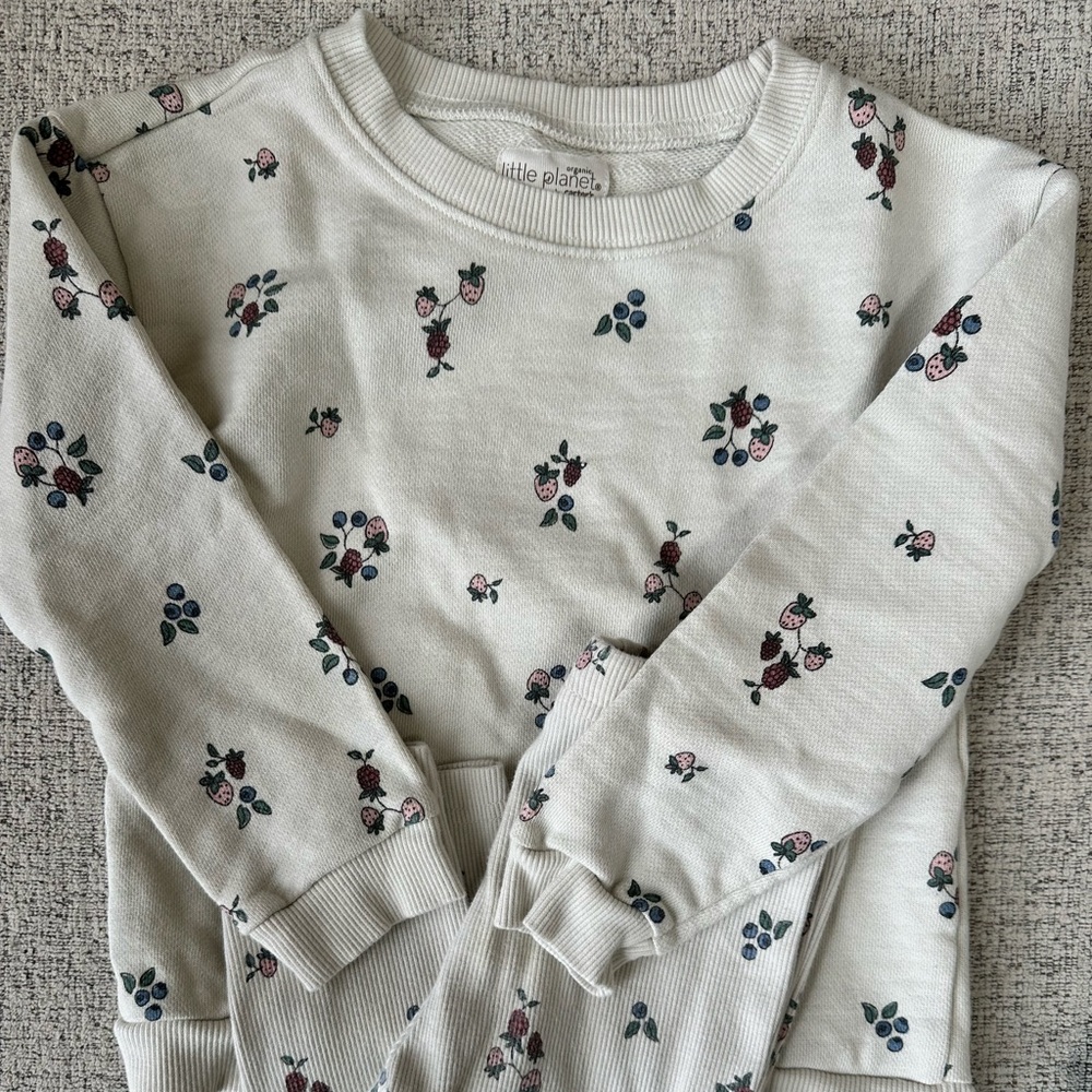 Little Planet Cream Floral Kids Matching Set